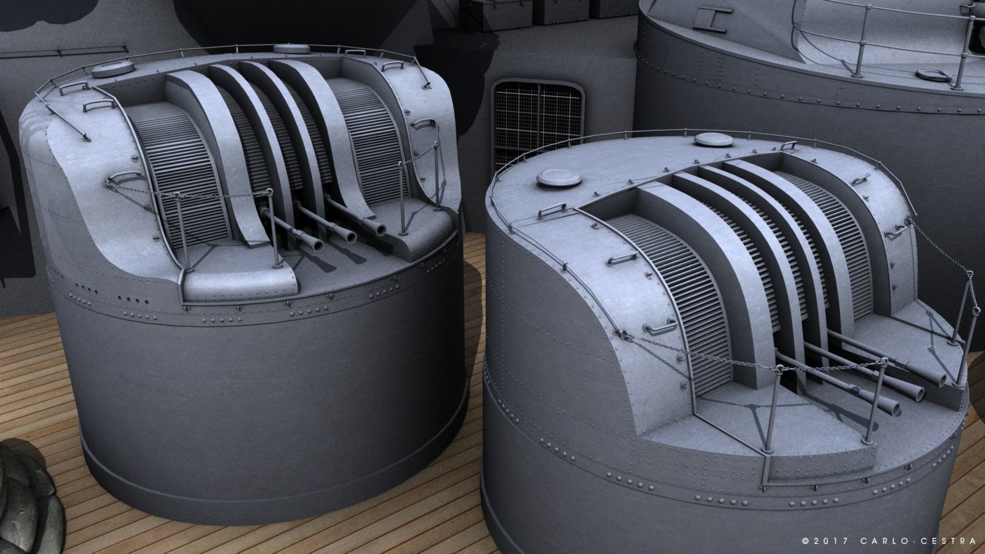 BATTLESHIP YAMATO TEN ICHIGO 3D model_18