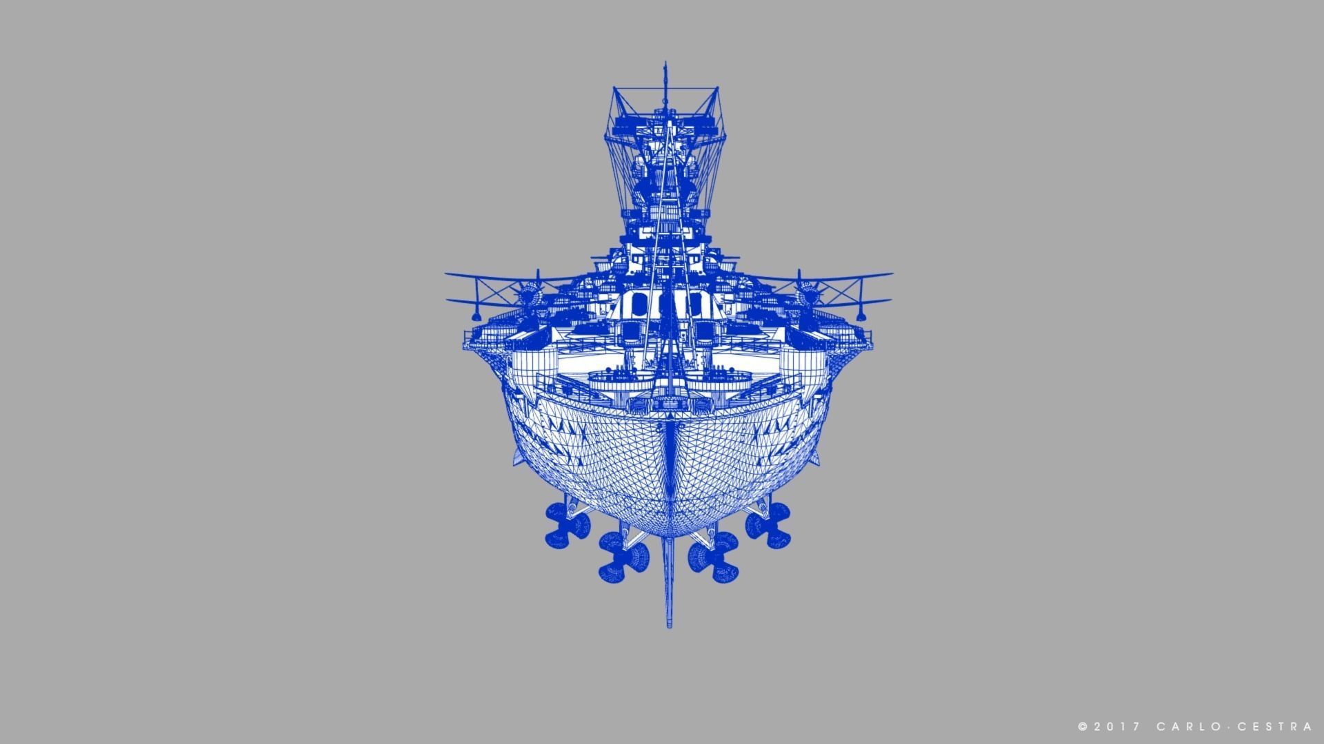 BATTLESHIP YAMATO TEN ICHIGO 3D model_46