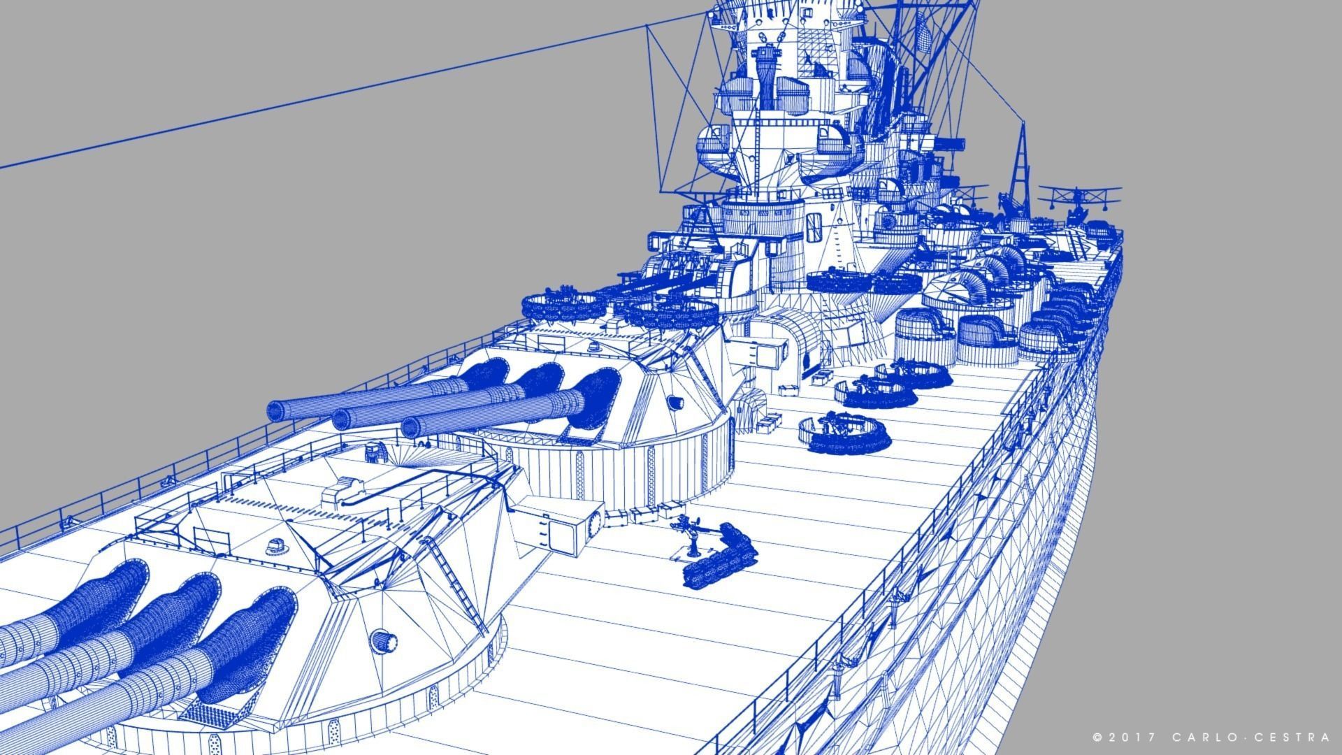 BATTLESHIP YAMATO TEN ICHIGO 3D model_44