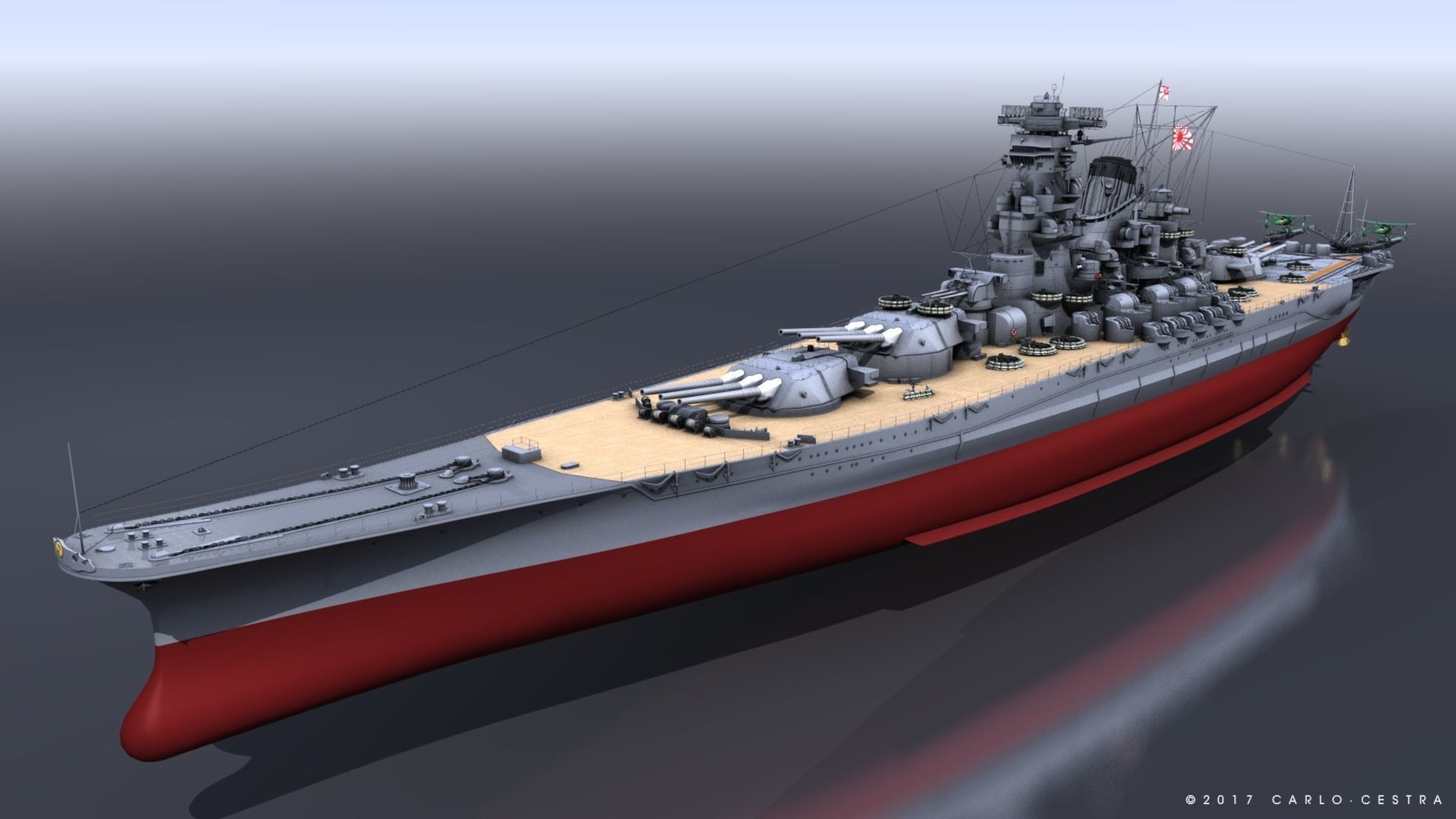 BATTLESHIP YAMATO TEN ICHIGO 3D model_0