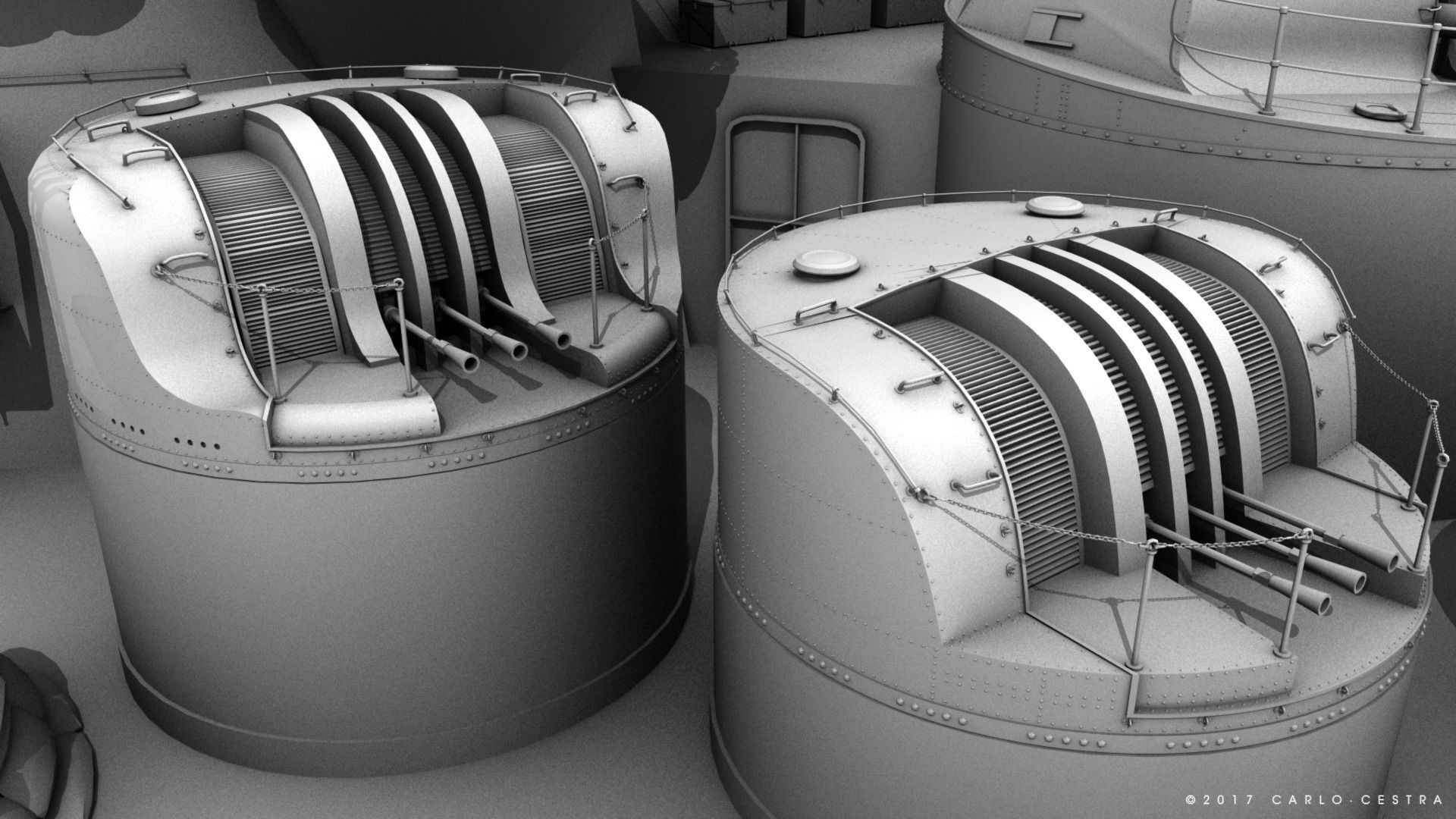 BATTLESHIP YAMATO TEN ICHIGO 3D model_37