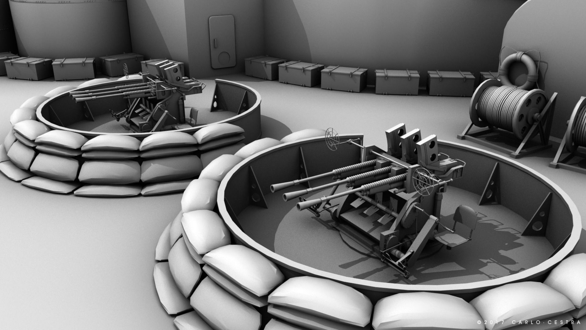 BATTLESHIP YAMATO TEN ICHIGO 3D model_31