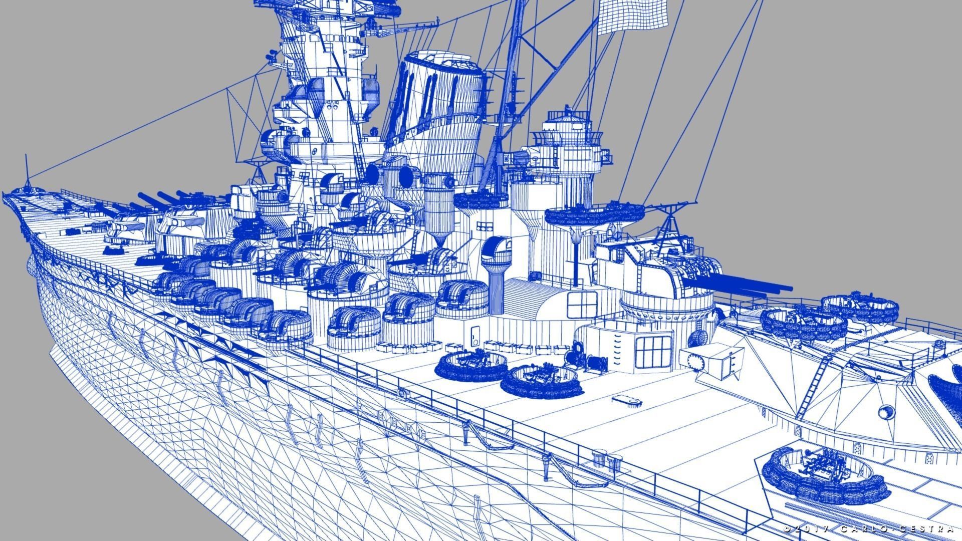 BATTLESHIP YAMATO TEN ICHIGO 3D model_47