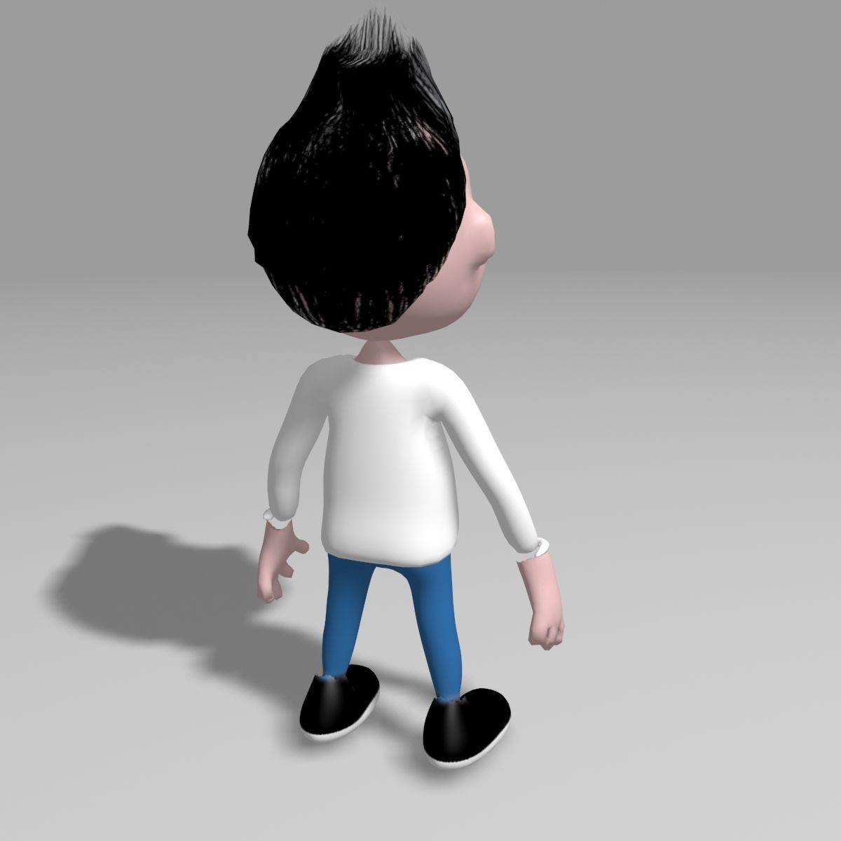 Boy Cartoon model Free low-poly 3D model_4