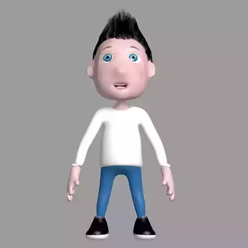 Boy Cartoon model Free low-poly 3D model