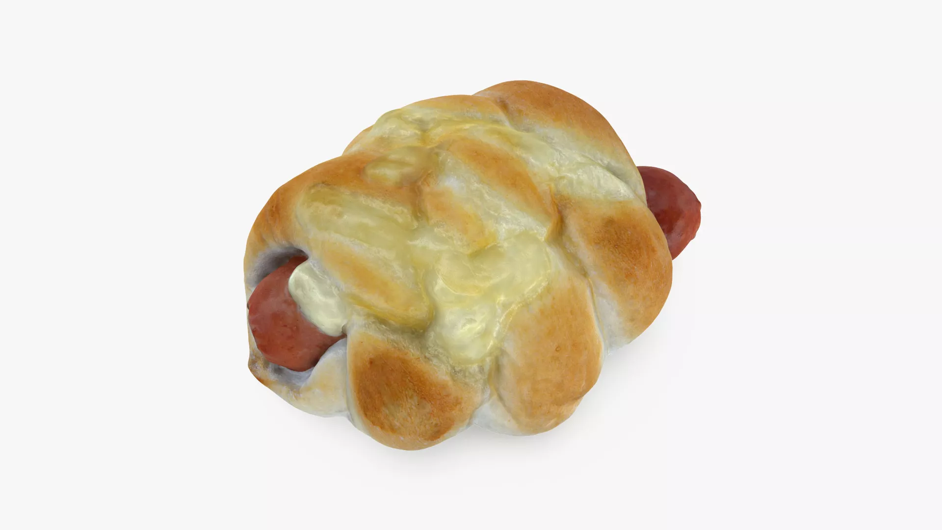 Sausage Bun Low-poly 3D model