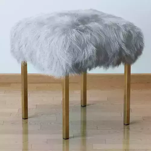 Sheepskin stool