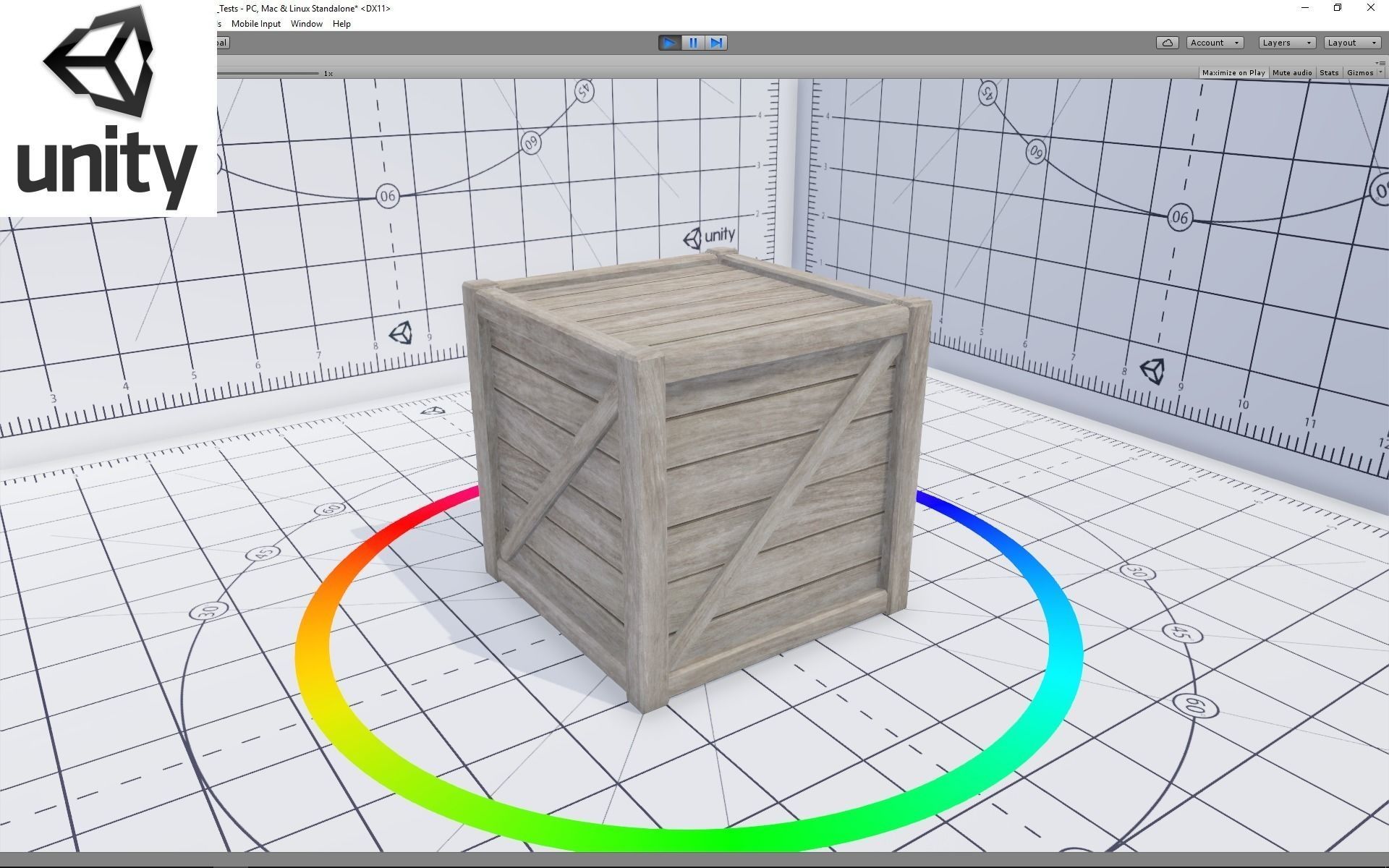 Wooden Box Low-poly 3D model_4