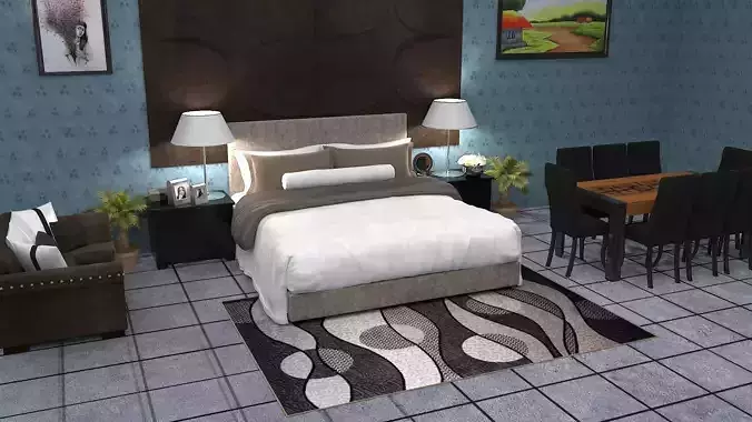 3d interior bedroom 03