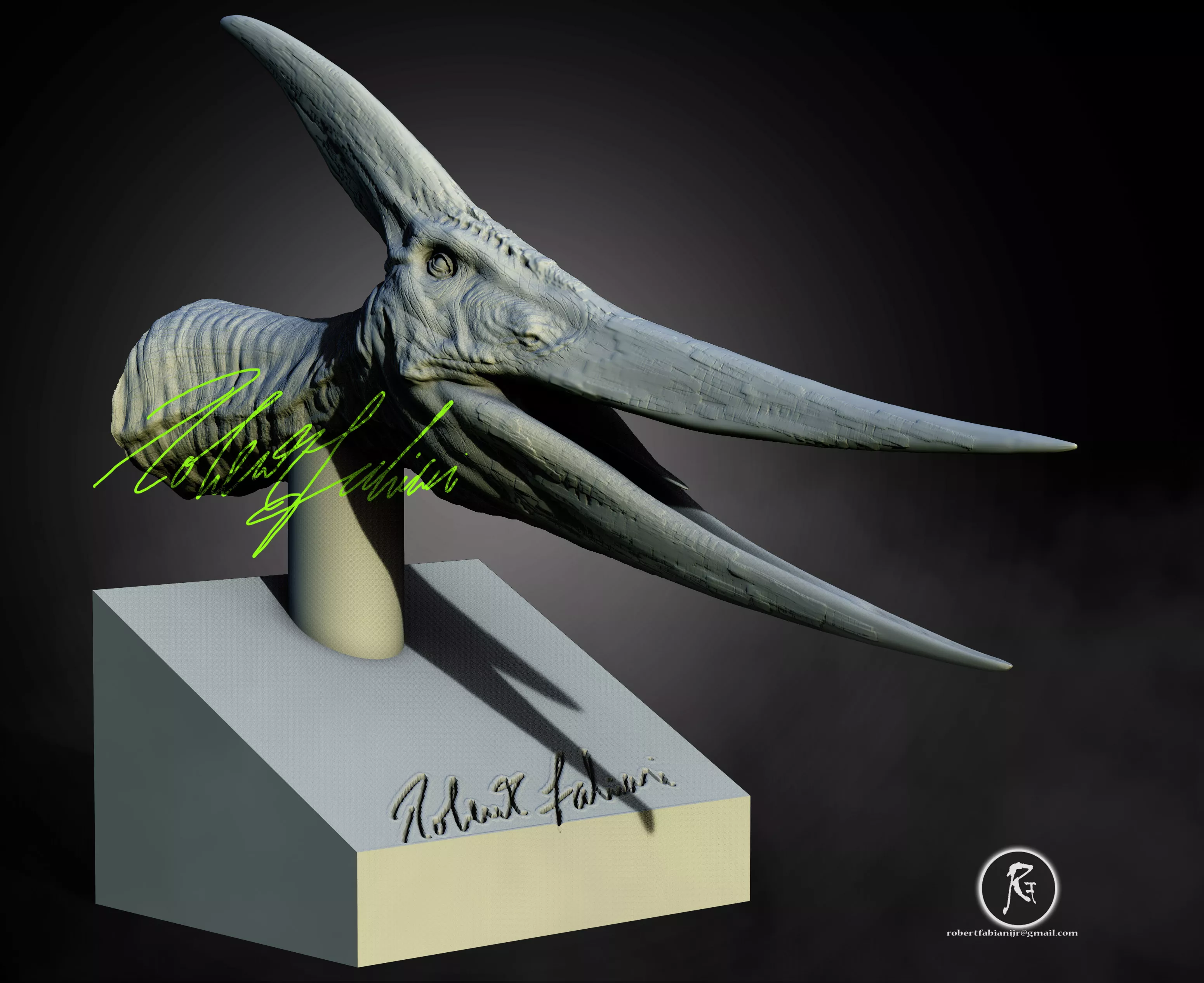 Pteranodon Bust 3D print model