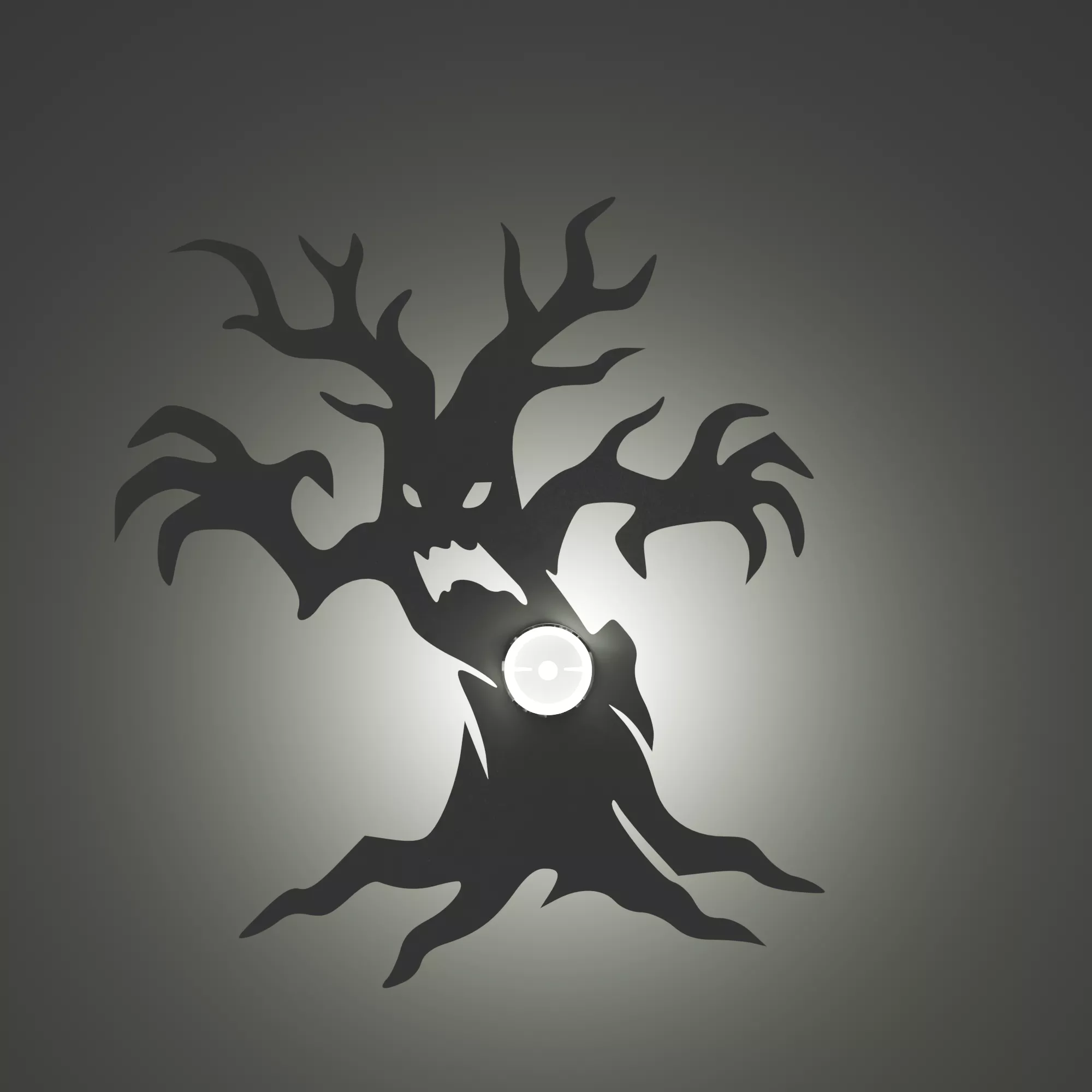 Spooky Tree Shadow Lamp 3D print model
