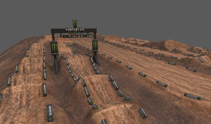 Motocross Track Low-poly 3D model