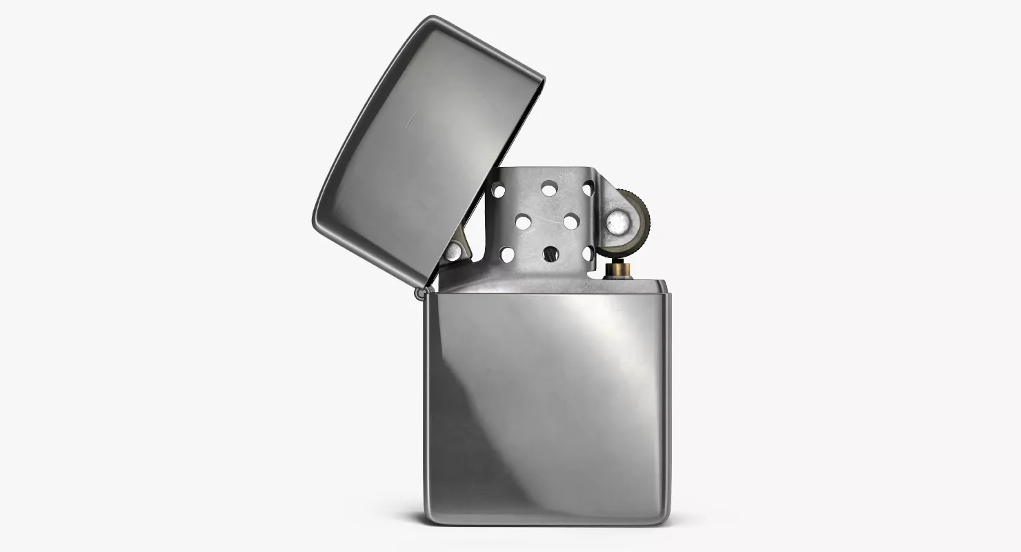 Metal Lighter Rigged 3D model