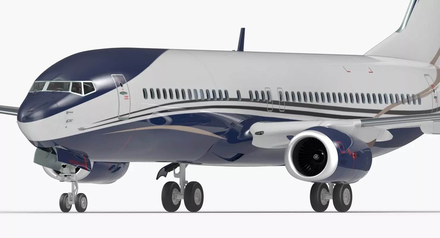 Boeing 737 800 with Interior Generic 3D model