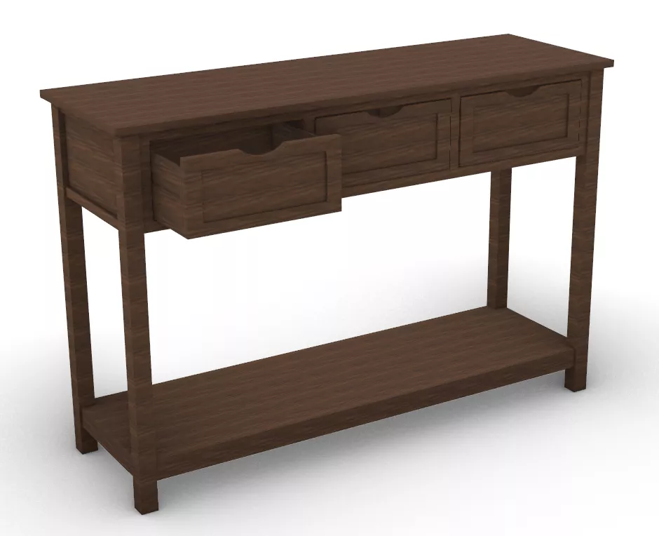 Console table 3 drawers 3D print model