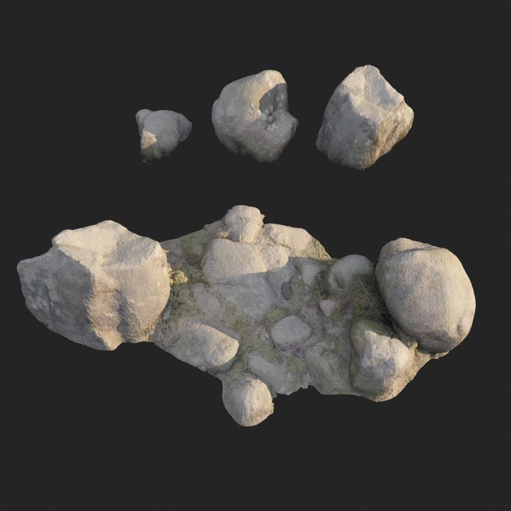nature stones 003 pack 3D model_2