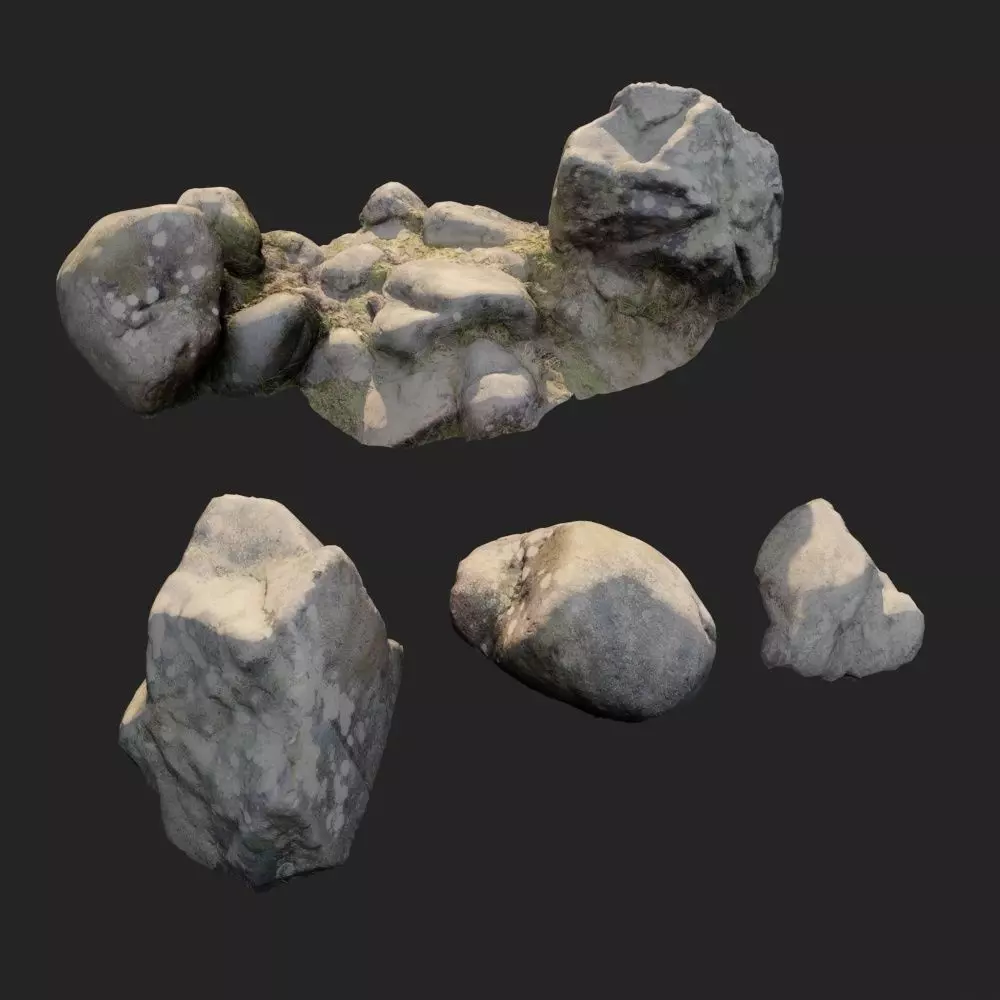 nature stones 003 pack 3D model_0