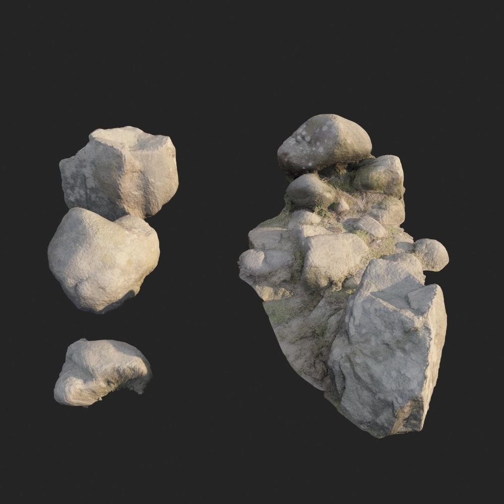 nature stones 003 pack 3D model_3