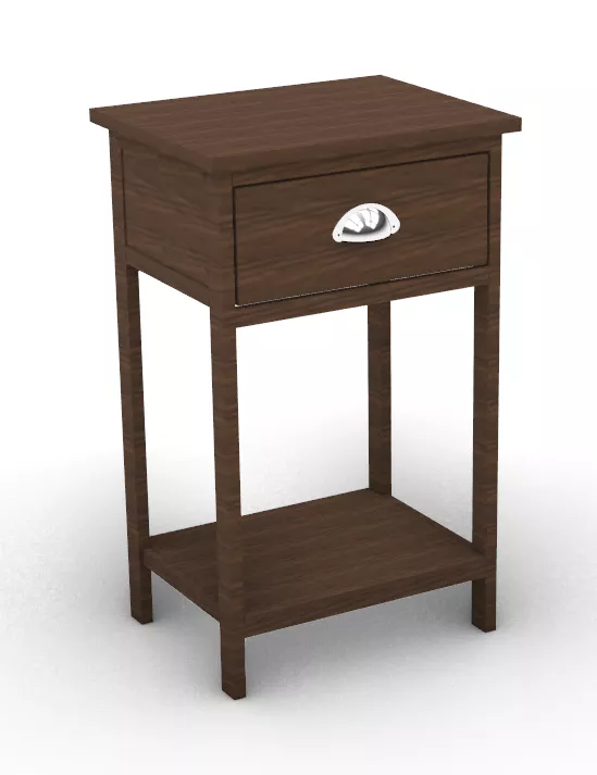 Bedside 1 drawer 3D print model