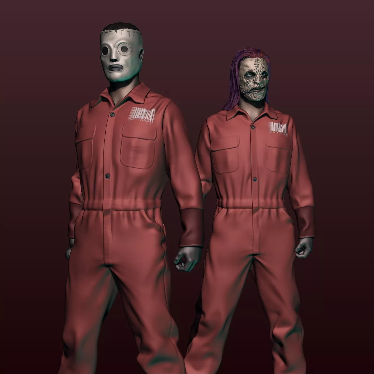 8 Corey Taylor - Slipknot - 2 Heads 3D print model
