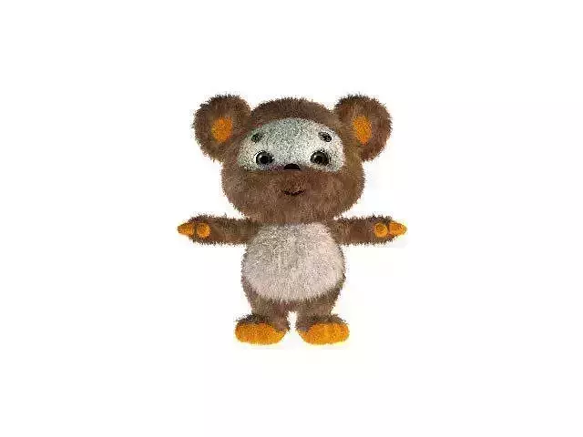 BEAR CARTOON Low-poly 3D model
