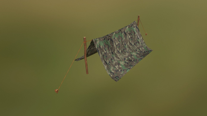 Tent 3d model camouflage