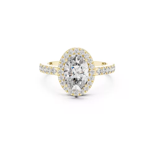 Premium Custom Fine Jewelry Diamond Ring Gold Band STL 3DM 0050