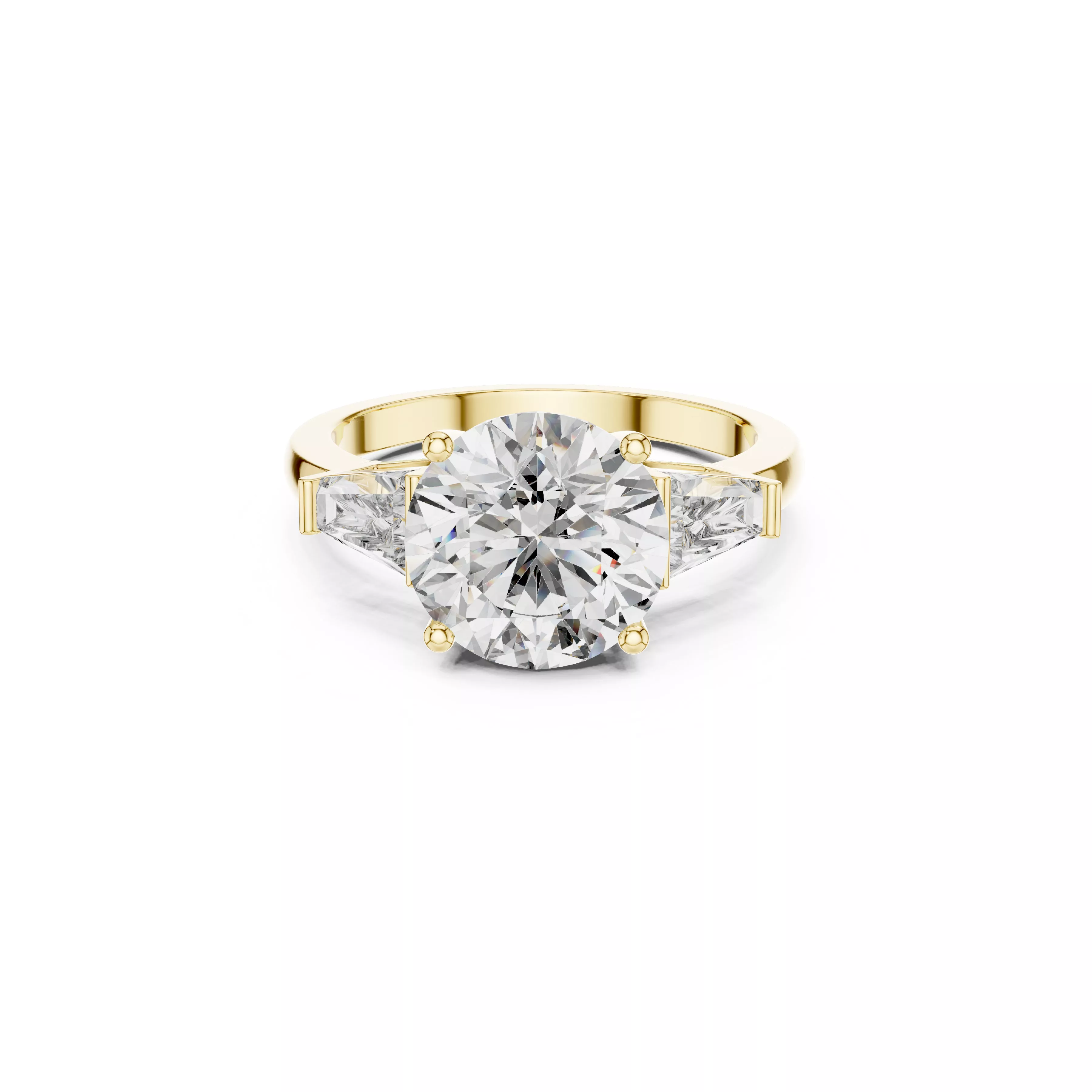 Premium Custom Fine Jewelry Diamond Ring Gold Band STL 3DM 0048 3D print model