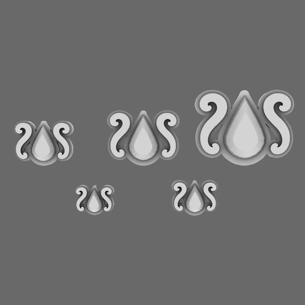Strigoi Knights Flat Symbols 3D print model