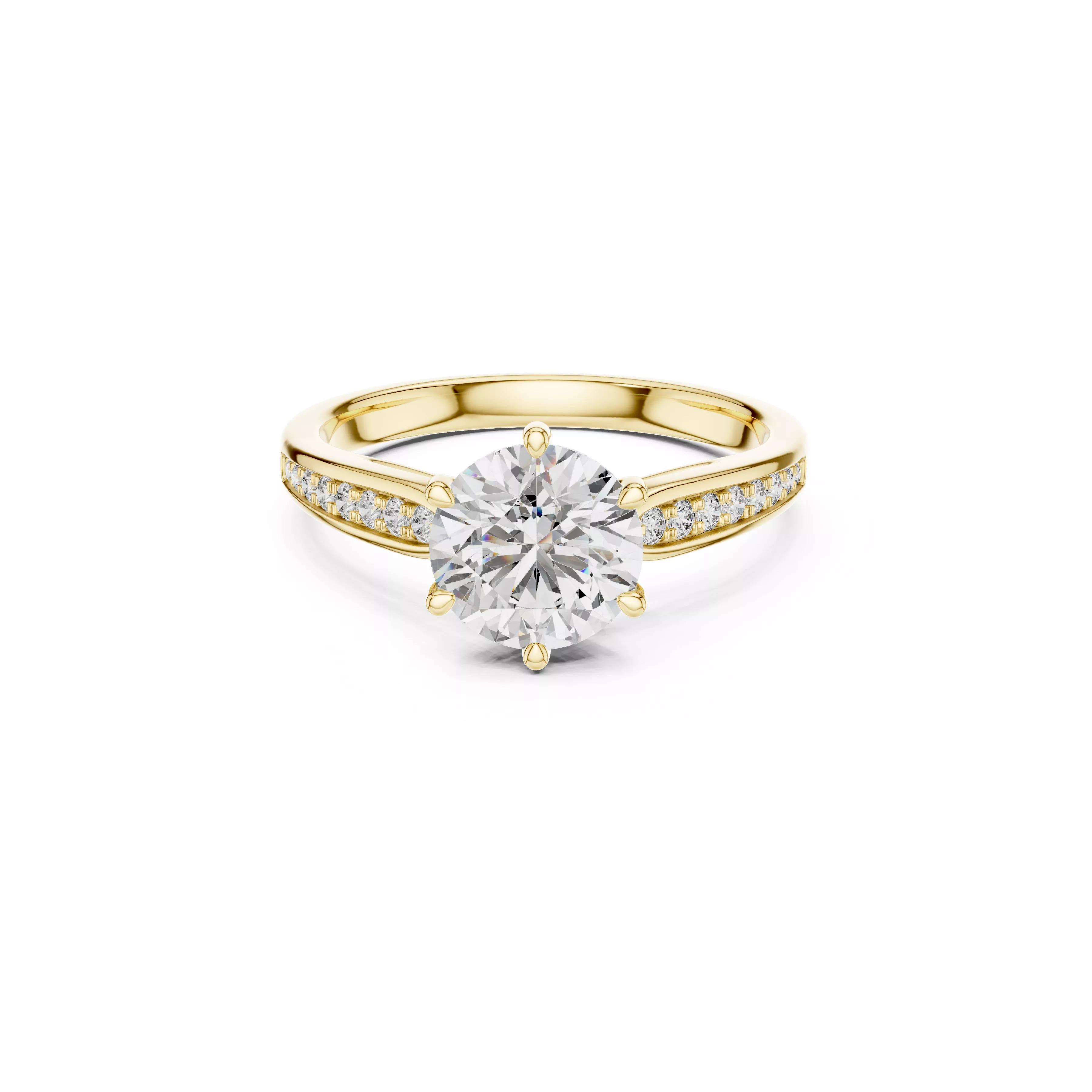 Premium Custom Fine Jewelry Diamond Ring Gold Band STL 3DM 0038 3D print model