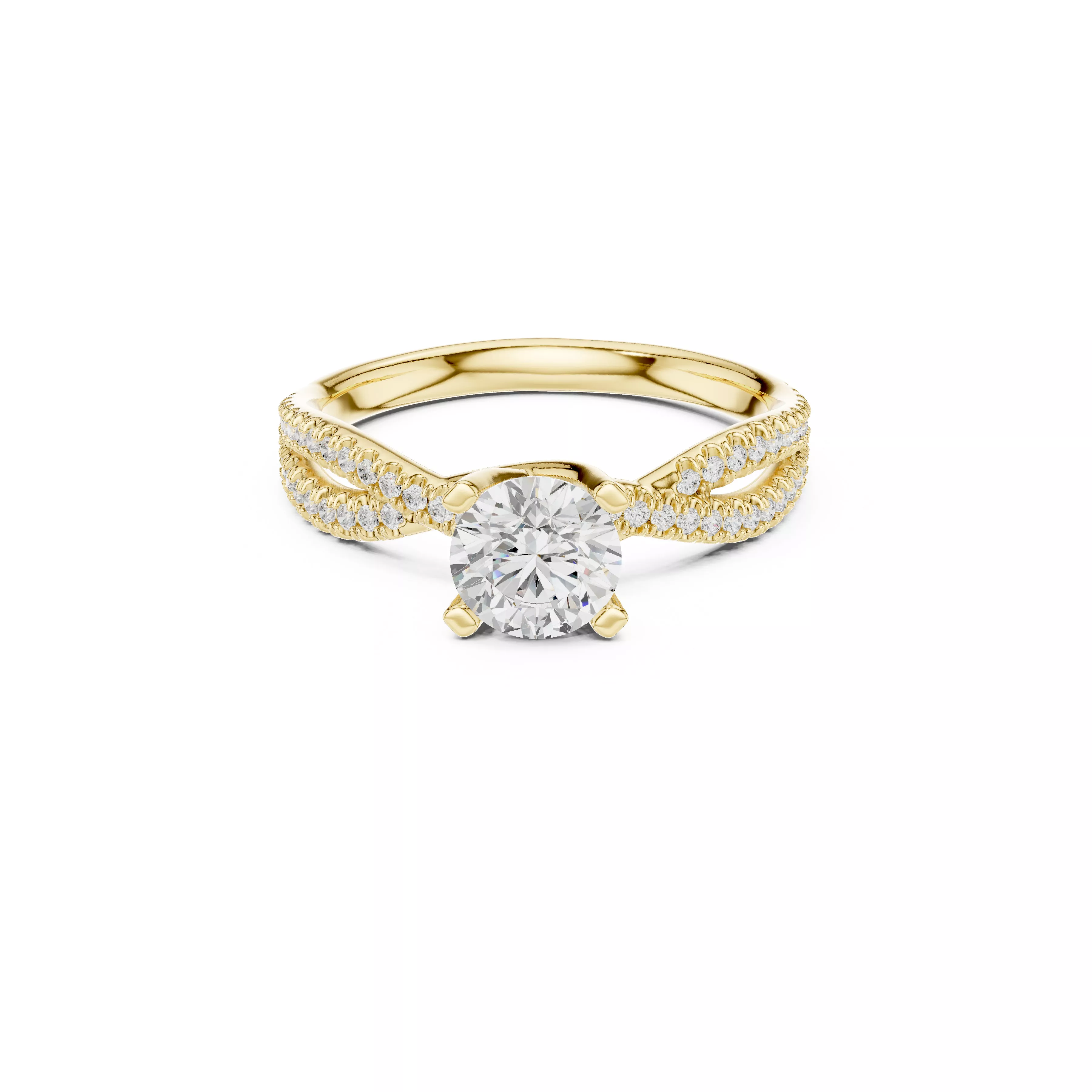 Premium Custom Fine Jewelry Diamond Ring Gold Band STL 3DM 0333 3D print model