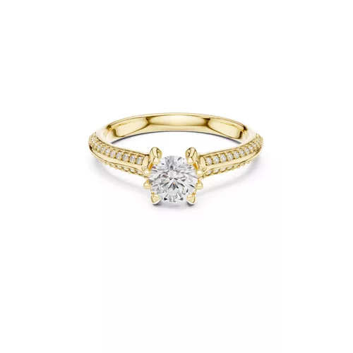 Premium Custom Fine Jewelry Diamond Ring Gold Band STL 3DM 0331