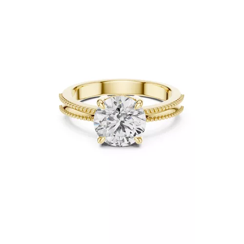 Premium Custom Fine Jewelry Diamond Ring Gold Band STL 3DM 0024
