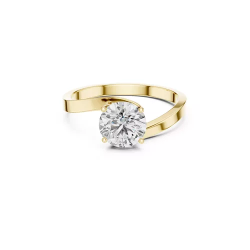 Premium Custom Fine Jewelry Diamond Ring Gold Band STL 3DM 0023