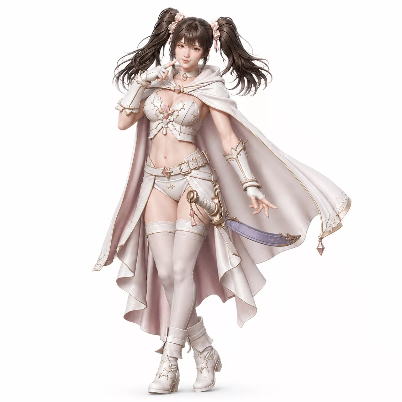 Fantasy Female Rogue Scale 3D Printable Model 3D print model