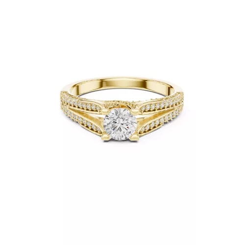 Premium Custom Fine Jewelry Diamond Ring Gold Band STL 3DM 0327