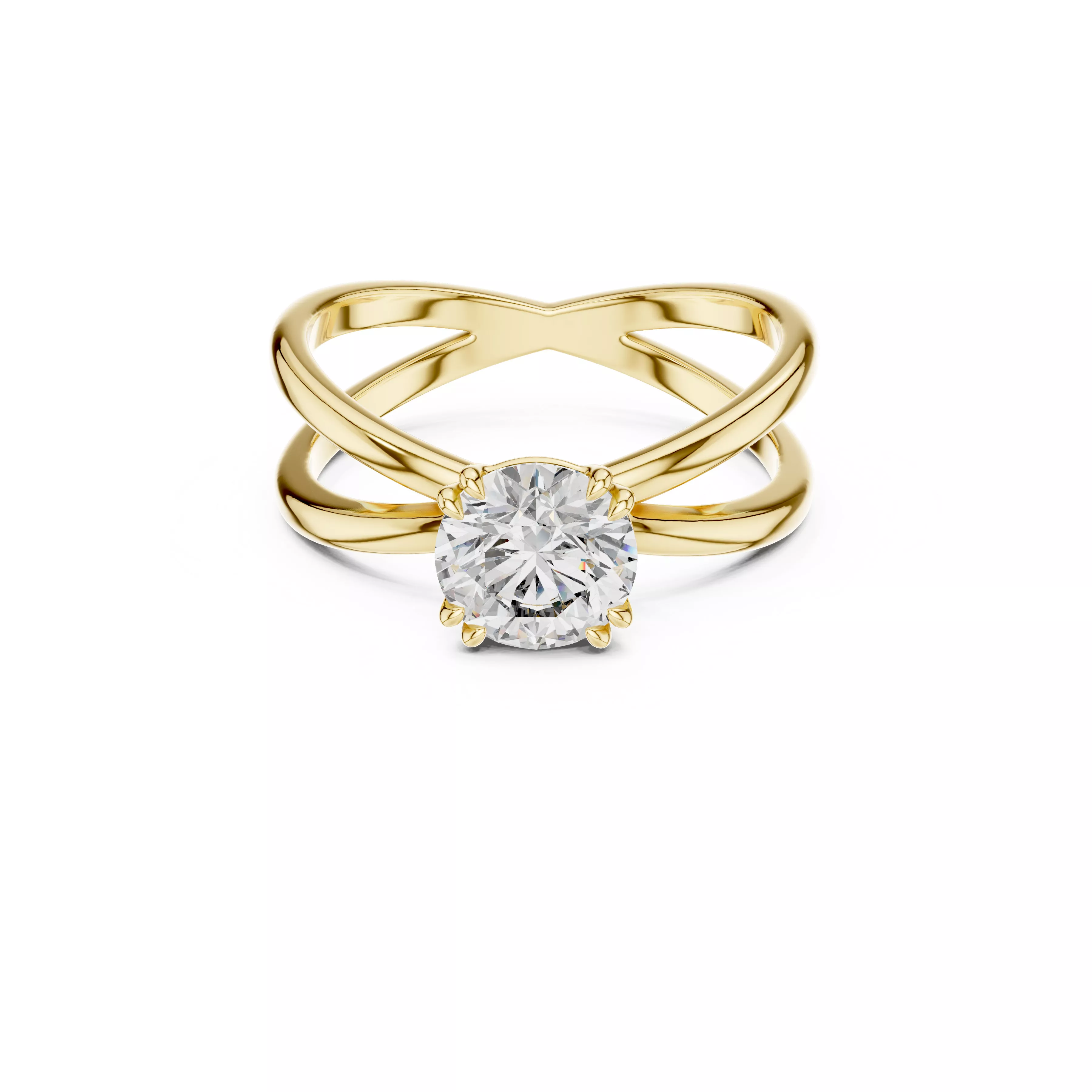 Premium Custom Fine Jewelry Diamond Ring Gold Band STL 3DM 0021 3D print model