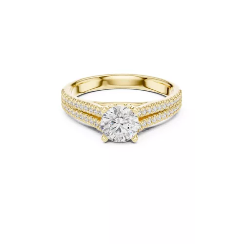 Premium Custom Fine Jewelry Diamond Ring Gold Band STL 3DM 0326