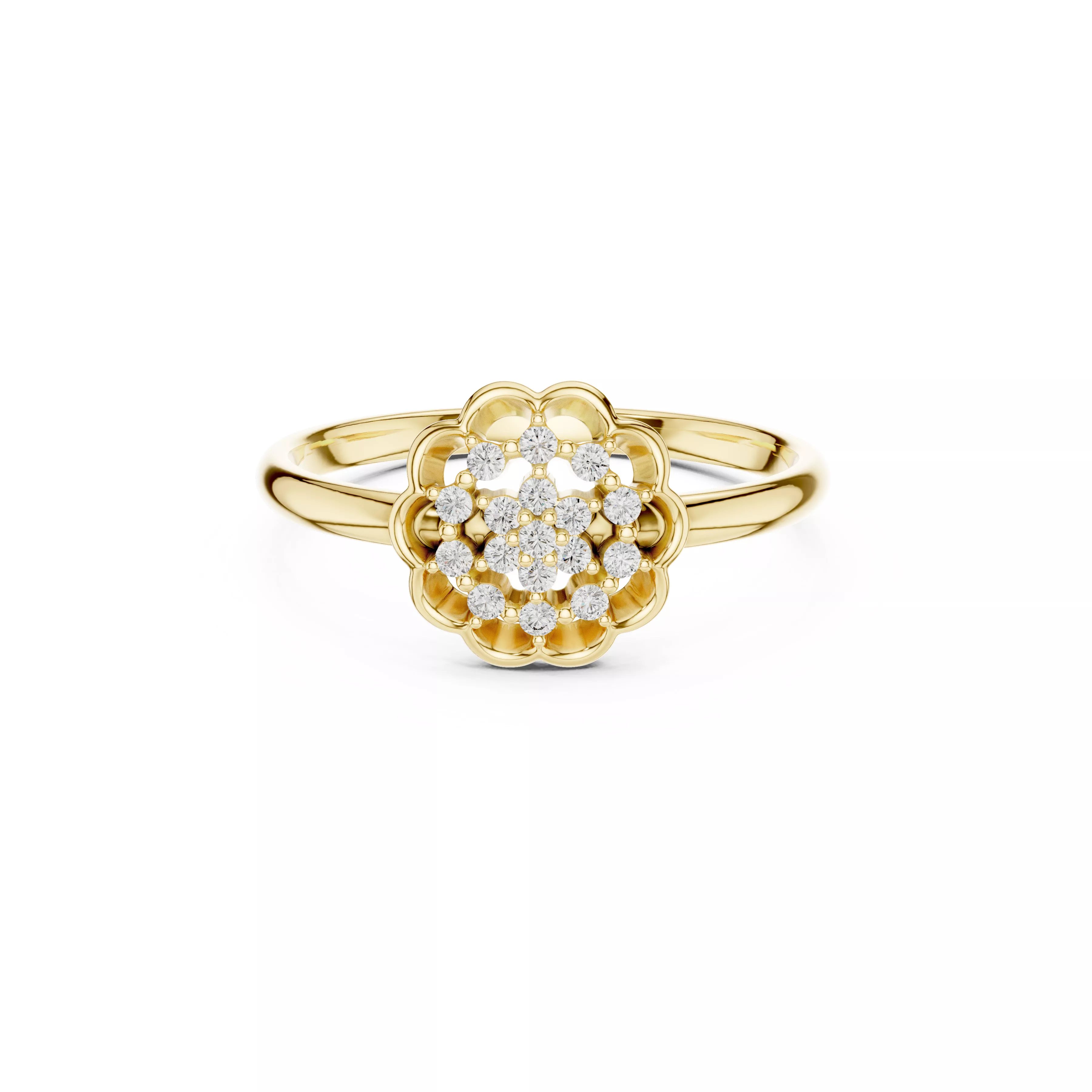 Premium Custom Fine Jewelry Diamond Ring Gold Band STL 3DM 01 99 3D print model
