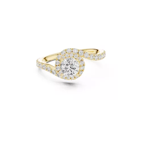 Premium Custom Fine Jewelry Diamond Ring Gold Band STL 3DM 0325