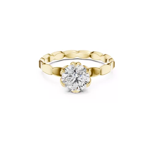 Premium Custom Fine Jewelry Diamond Ring Gold Band STL 3DM 0019