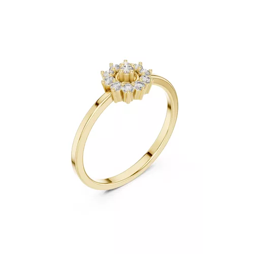 Premium Custom Fine Jewelry Diamond Ring Gold Band STL 3DM 01 98