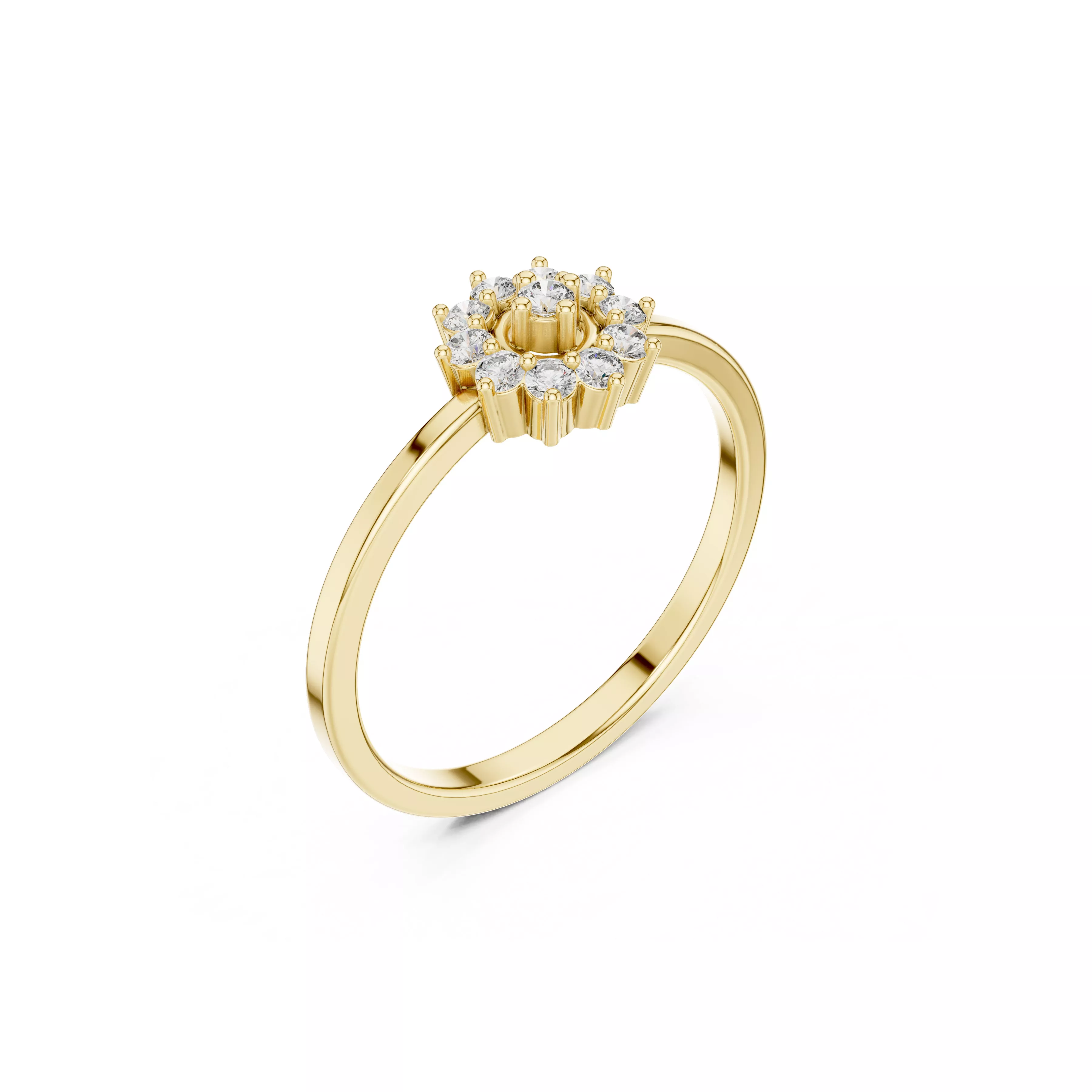 Premium Custom Fine Jewelry Diamond Ring Gold Band STL 3DM 01 98 3D print model