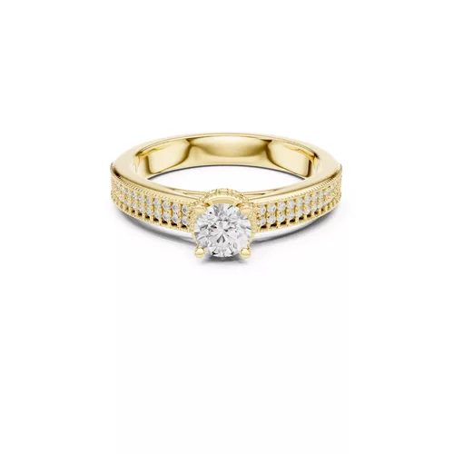 Premium Custom Fine Jewelry Diamond Ring Gold Band STL 3DM 0321