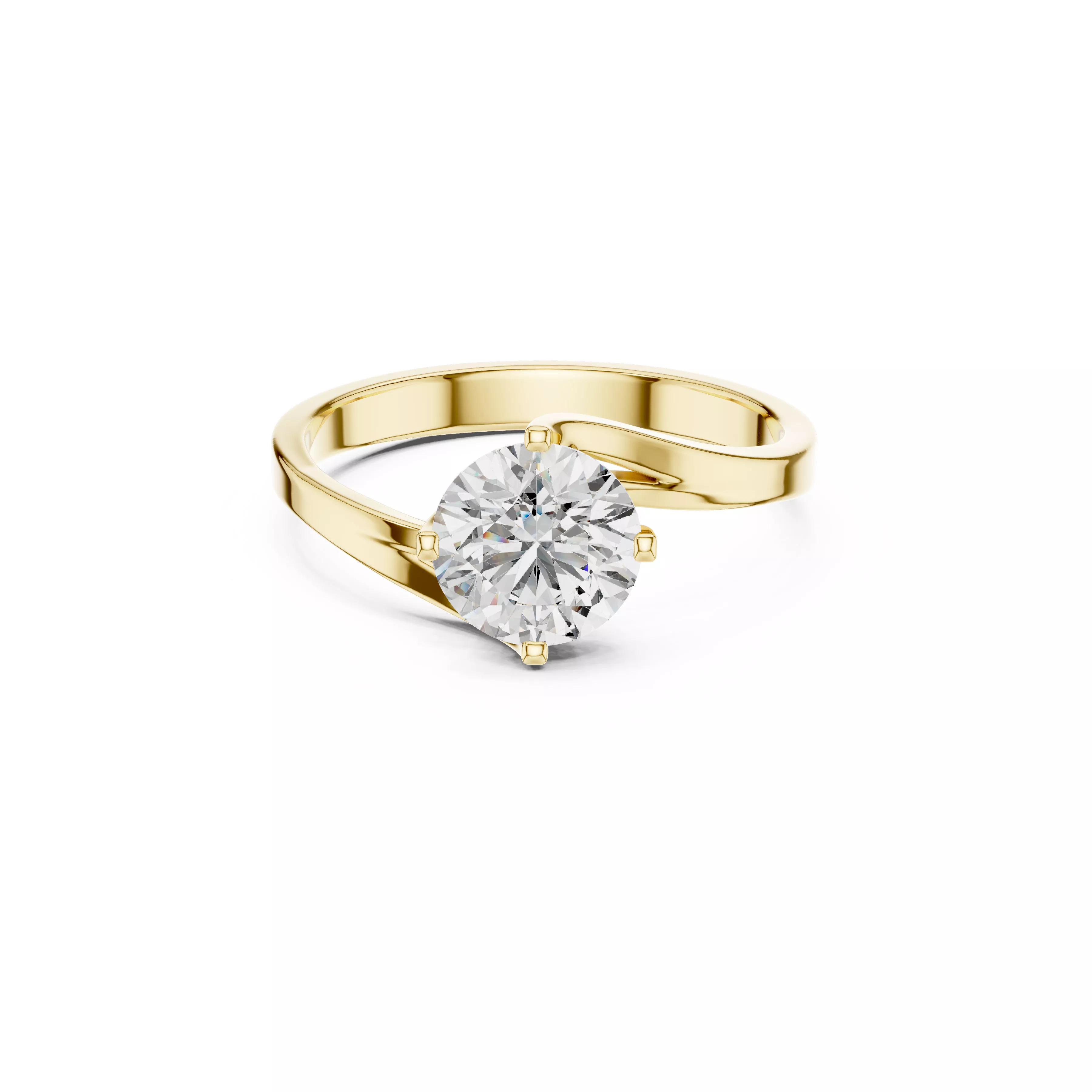 Premium Custom Fine Jewelry Diamond Ring Gold Band STL 3DM 0013 3D print model