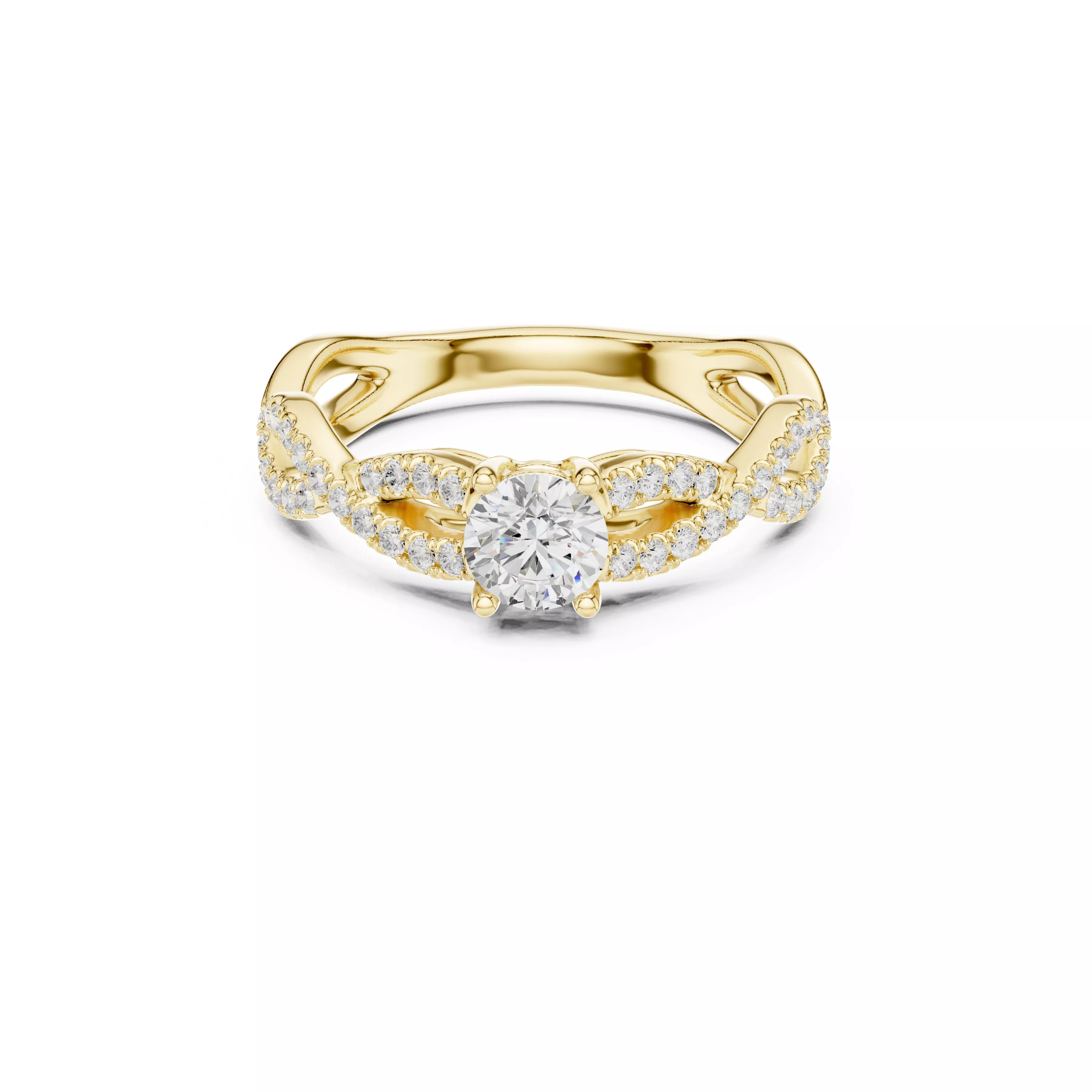 Premium Custom Fine Jewelry Diamond Ring Gold Band STL 3DM 0316 3D print model