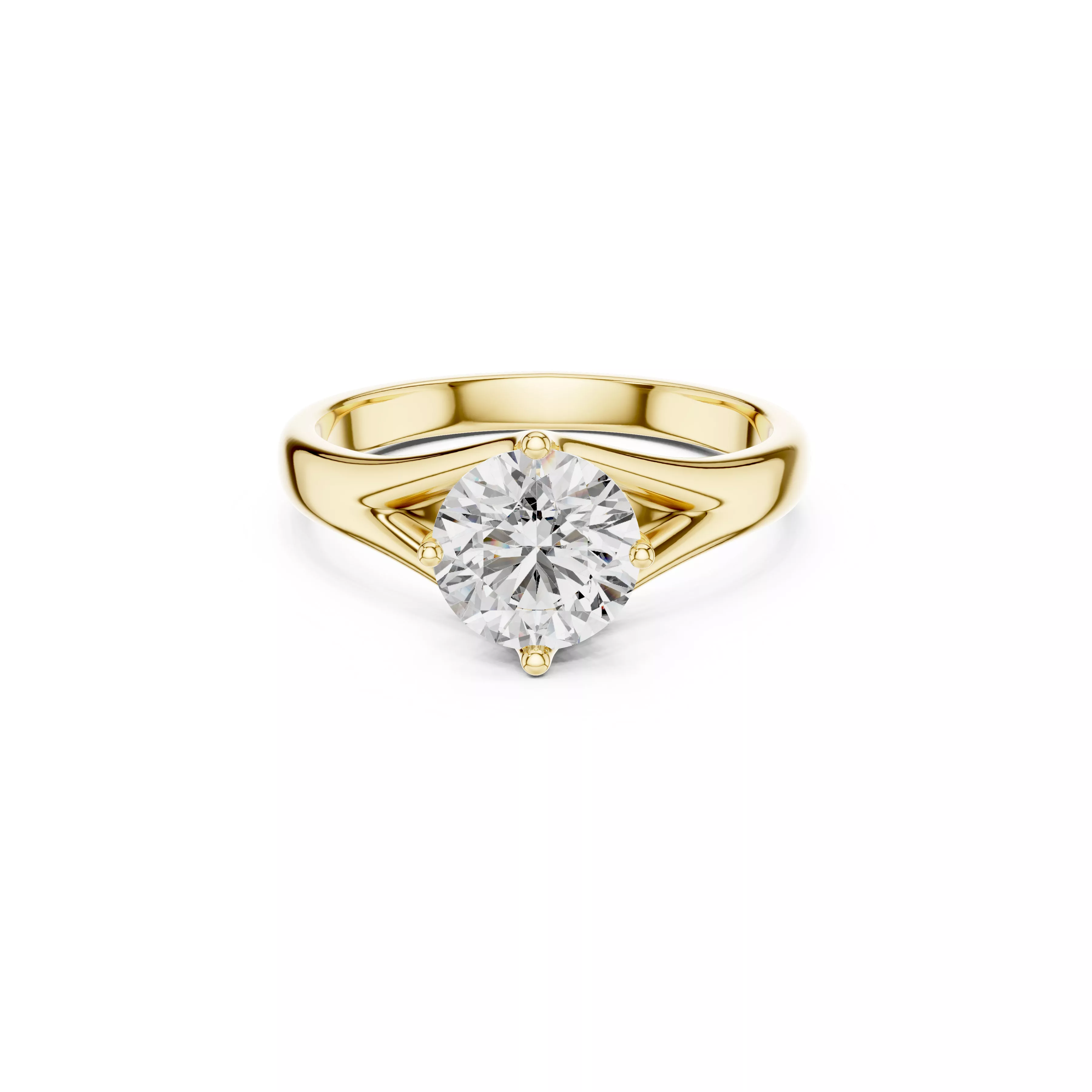 Premium Custom Fine Jewelry Diamond Ring Gold Band STL 3DM 0012 3D print model
