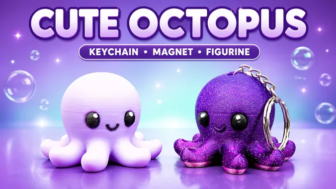 CUTE OCTOPUS PRINT keychain