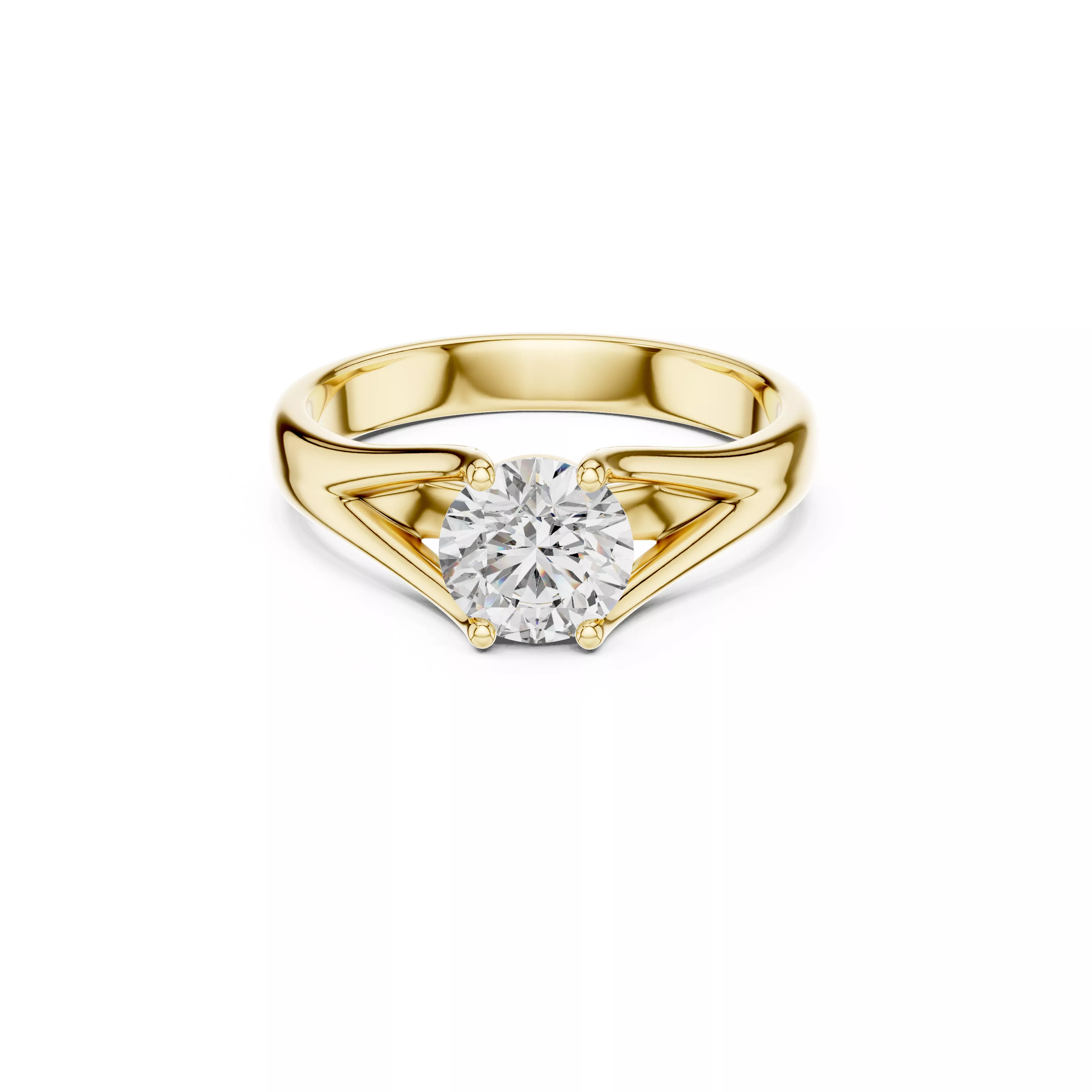 Premium Custom Fine Jewelry Diamond Ring Gold Band STL 3DM 0009 3D print model