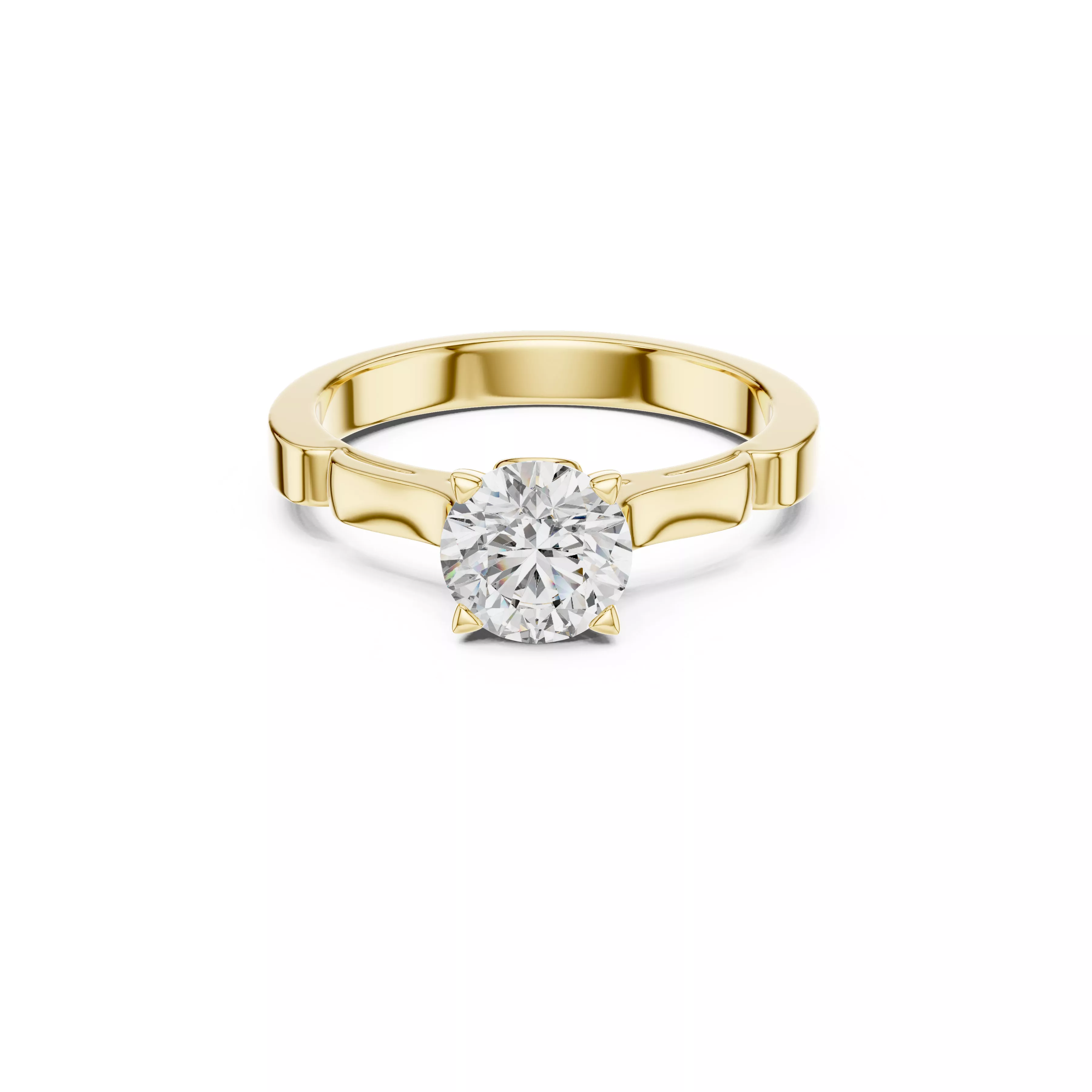 Premium Custom Fine Jewelry Diamond Ring Gold Band STL 3DM 0008 3D print model